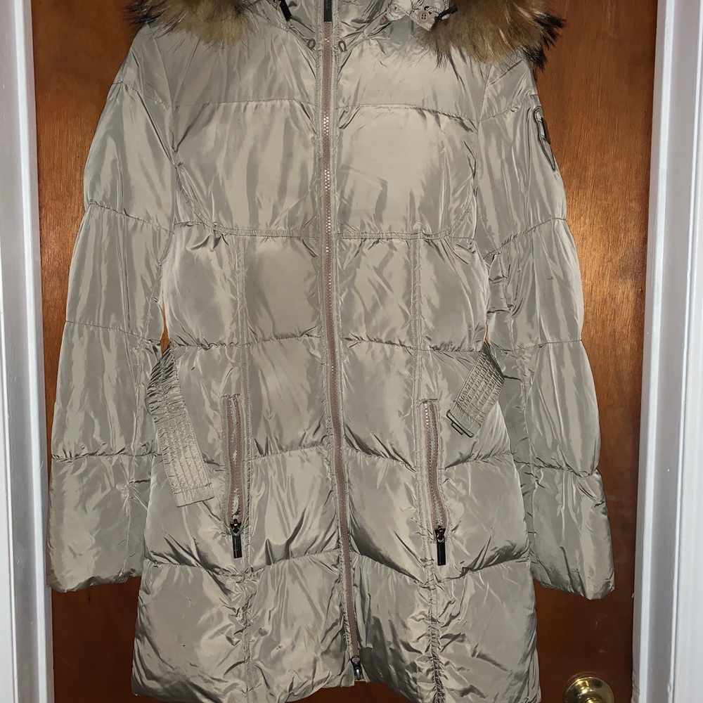 ADD down puffer belted jacket